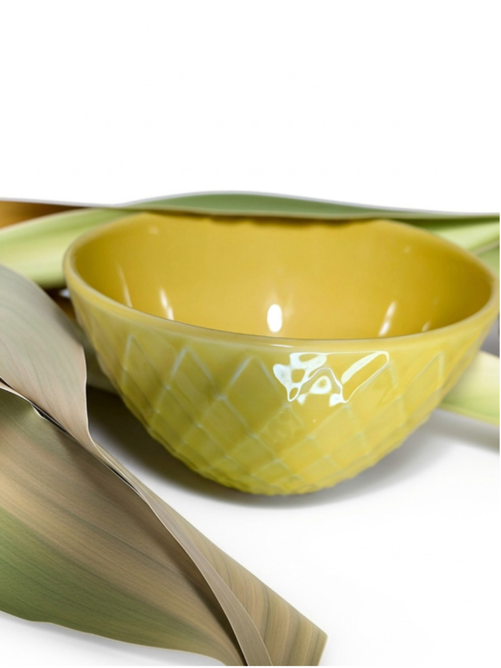 Primagera Portugal Yellow Hobnail Ceramic Mixing Serving Bowl 8.75" dishwasher s
